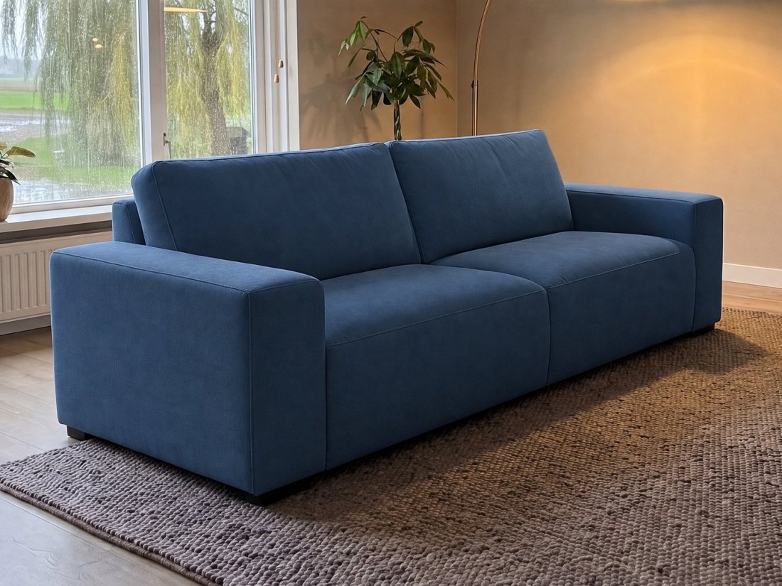 Marle 3 Zits in blauw – kleurimpressie – A-meubel
