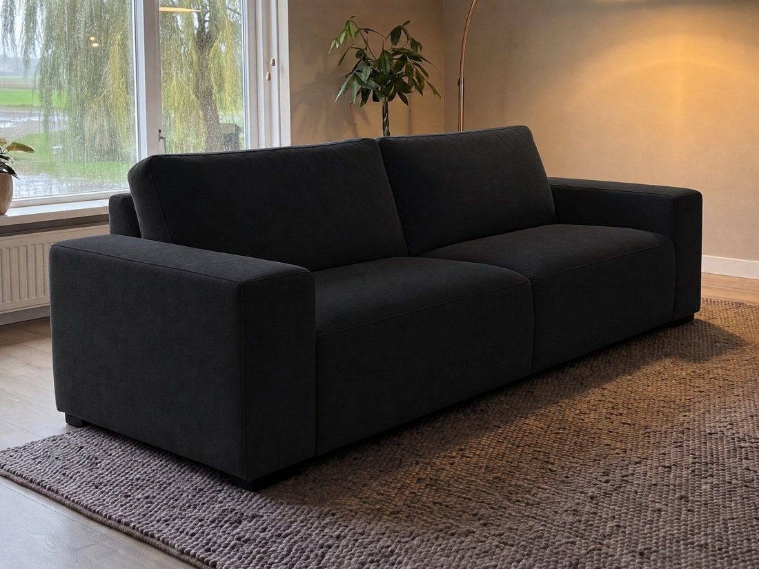 Marle 3 Zits in zwart – kleurimpressie – A-meubel