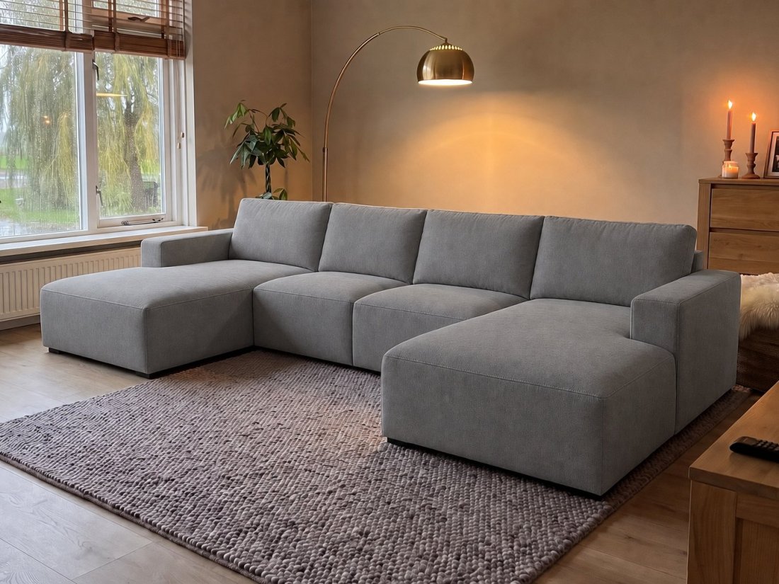 Marle Longchair + 2 Zits + Longchair in grijs – kleurimpressie – A-meubel