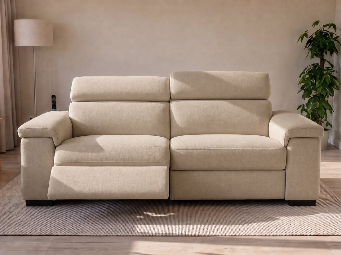Oostvoorne 2 zits met (1X VSL Relaxfunctie) in beige – kleurimpressie – A-meubel