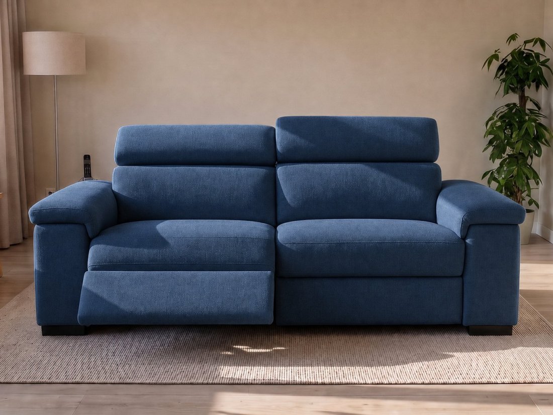 Oostvoorne 2 zits met (1X VSL Relaxfunctie) in blauw – kleurimpressie – A-meubel