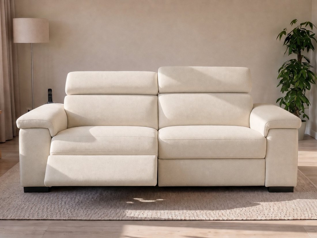 Oostvoorne 2 zits met (1X VSL Relaxfunctie) in creme – kleurimpressie – A-meubel