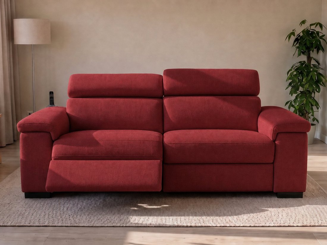 Oostvoorne 2 zits met (1X VSL Relaxfunctie) in rood – kleurimpressie – A-meubel