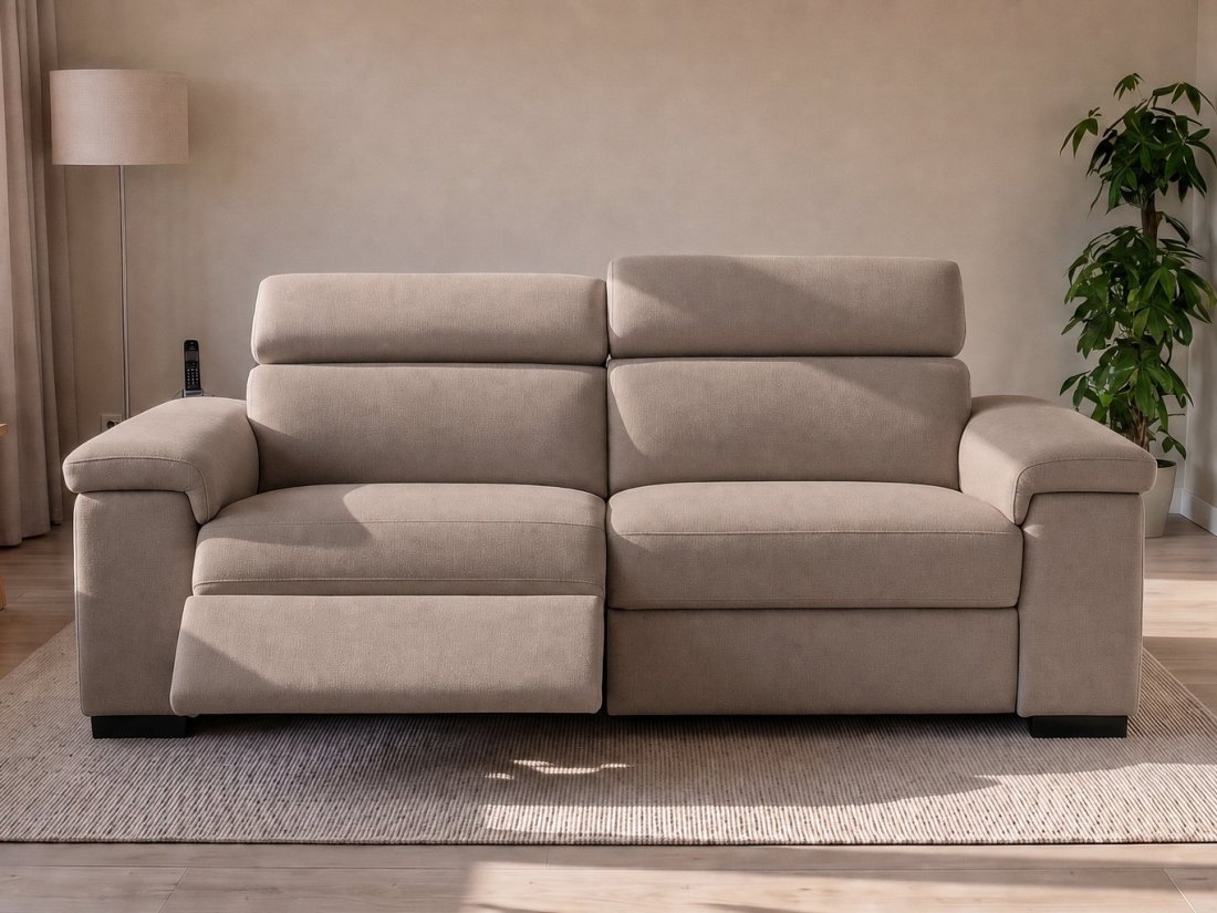 Oostvoorne 2 zits met (1X VSL Relaxfunctie) in taupe – kleurimpressie – A-meubel