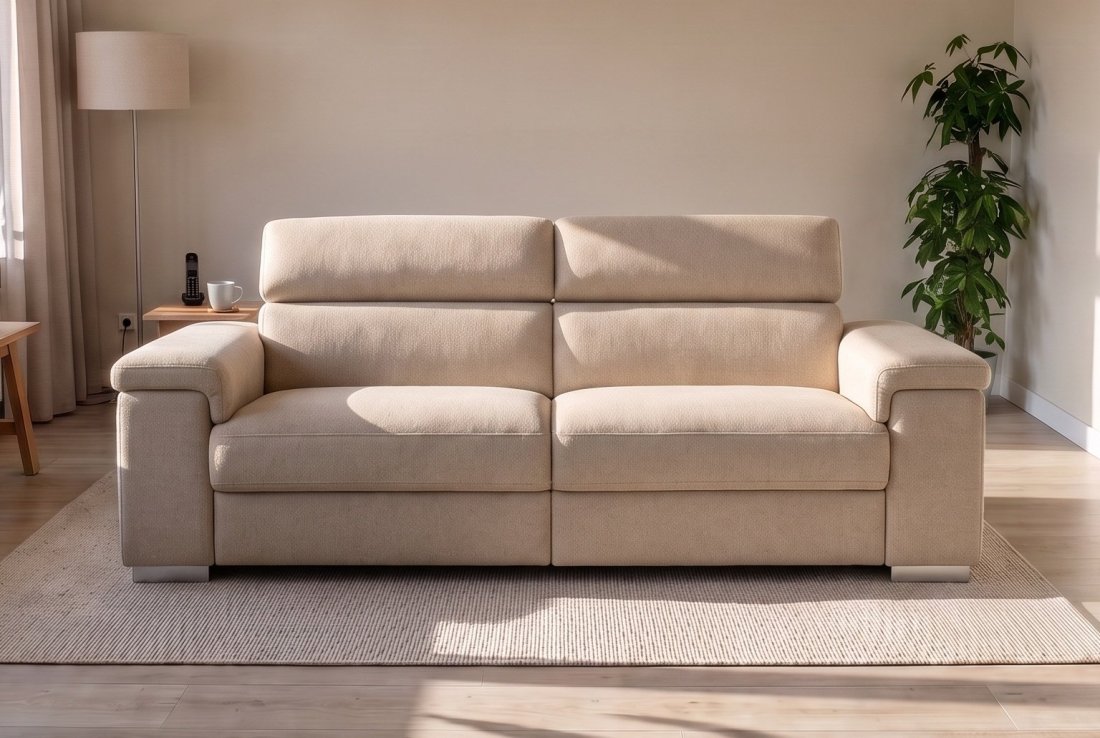 Rechte bank Oostvoorne Bankstel 2 Zits in beige – foto 3 – A-meubel