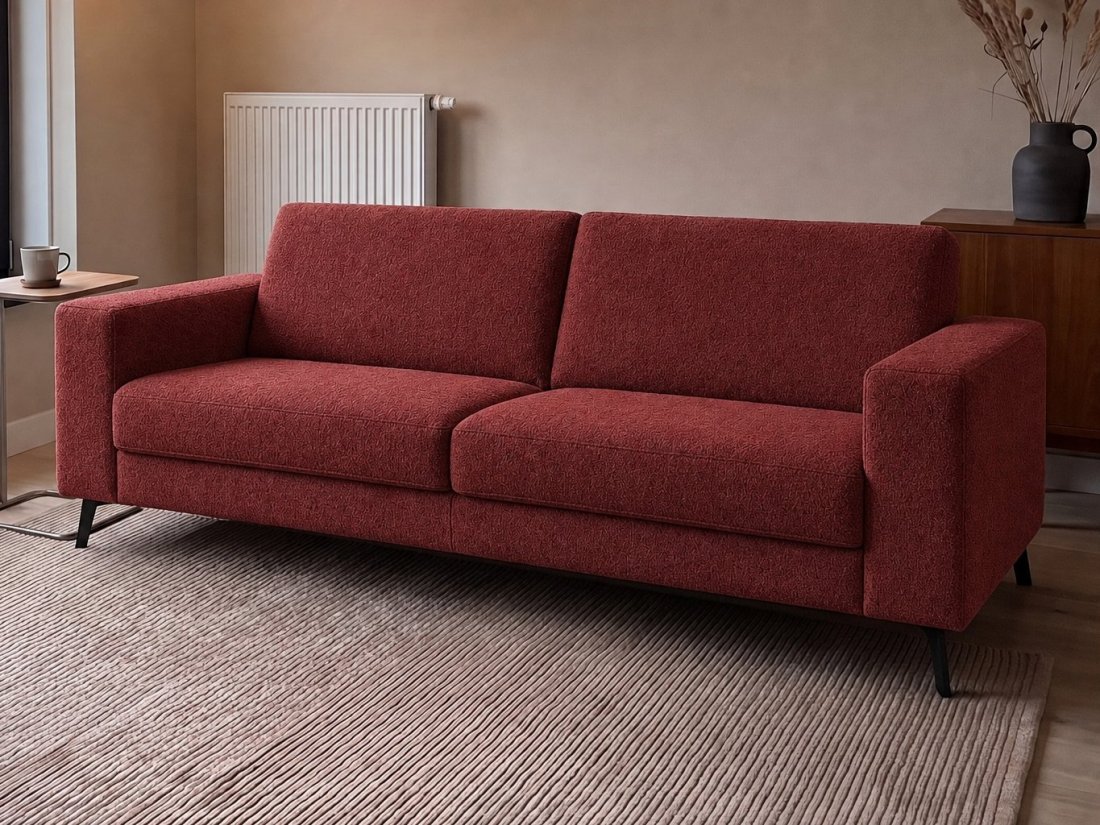 Pingjum 3 Zits Bank in rood – kleurimpressie – A-meubel