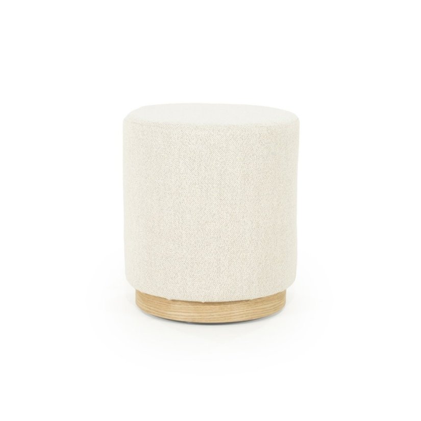 Hocker Poef Avah Small - Beige Mantz - 96299 41cm – A-meubel