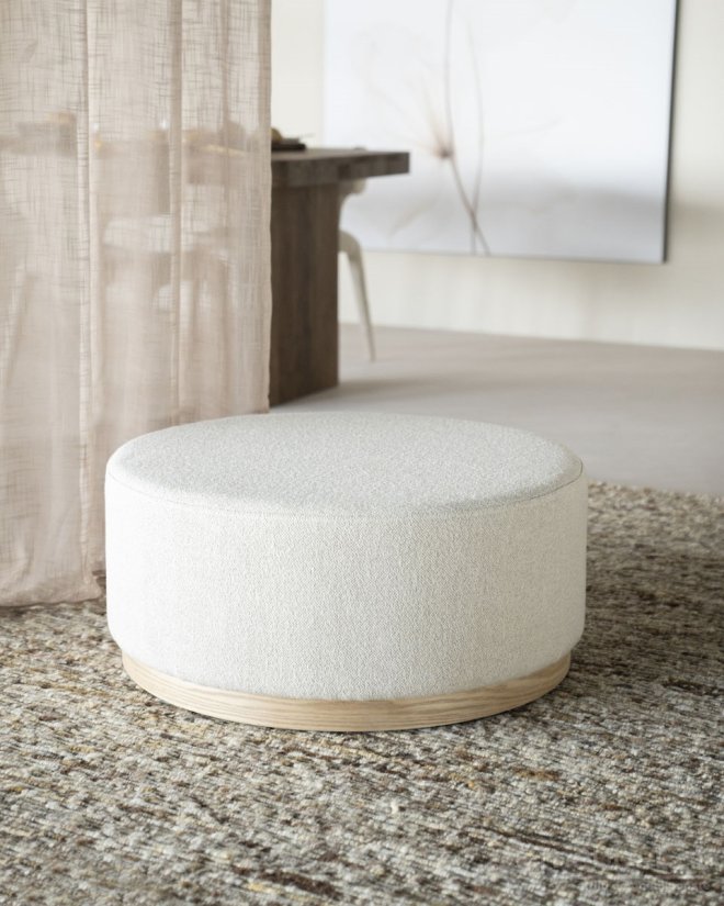 Hocker Poef Avah Large - Beige Mantz - 96301 80cm – foto 2 – A-meubel