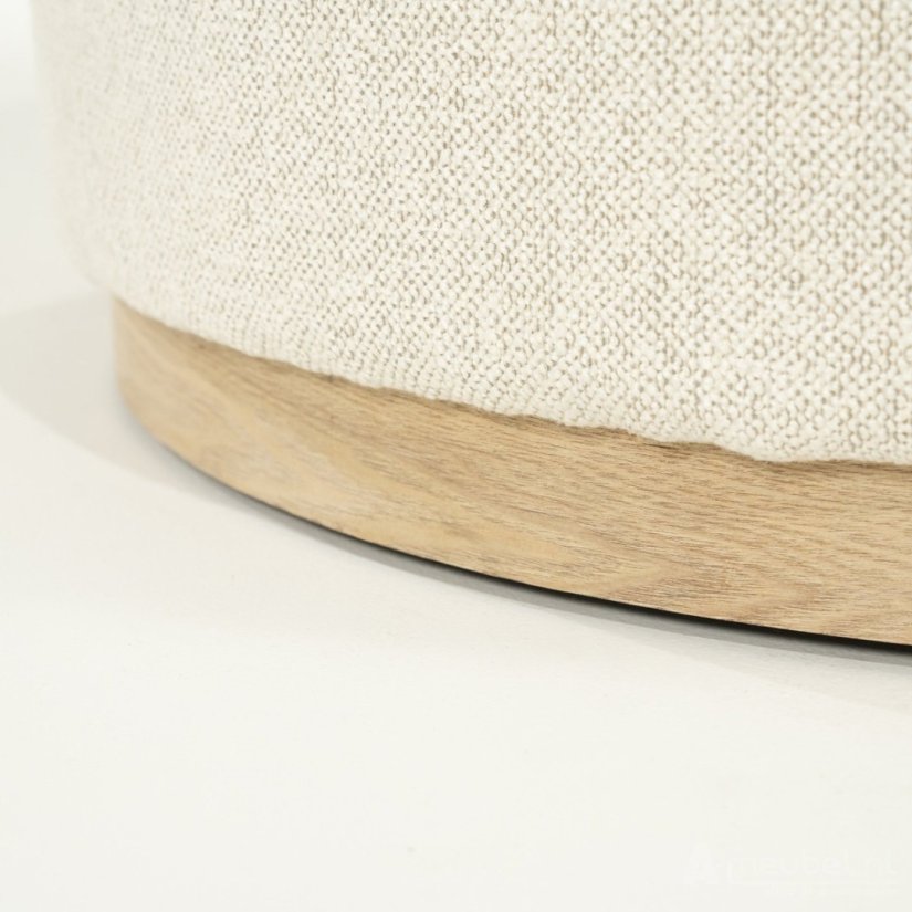 Hocker Poef Avah Large - Beige Mantz - 96301 80cm – foto 5 – A-meubel
