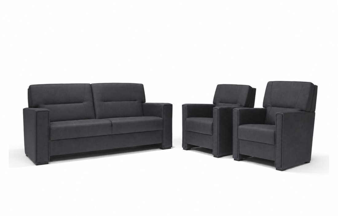 Purmerend Fauteuil - Rug: Hoog in antraciet – kleurimpressie – A-meubel