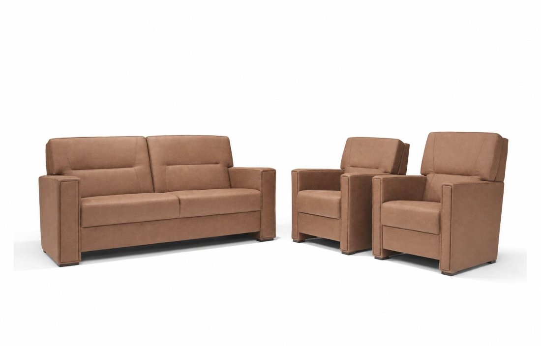 Purmerend Fauteuil - Rug: Hoog in bruin – kleurimpressie – A-meubel