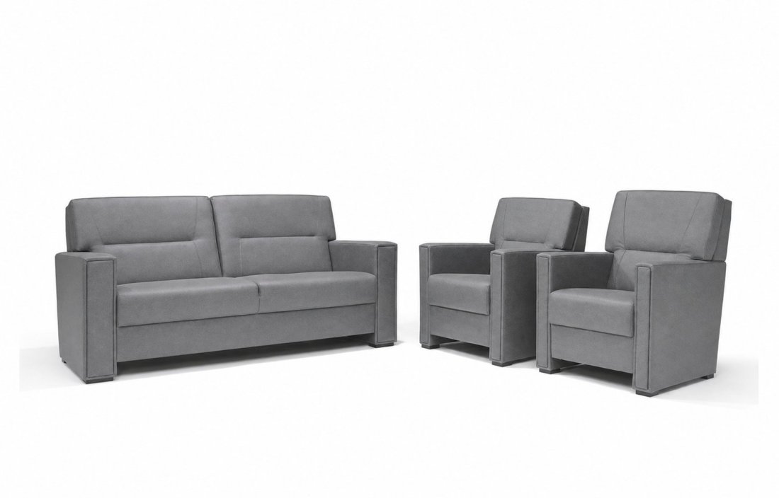 Purmerend Fauteuil - Rug: Hoog in grijs – kleurimpressie – A-meubel