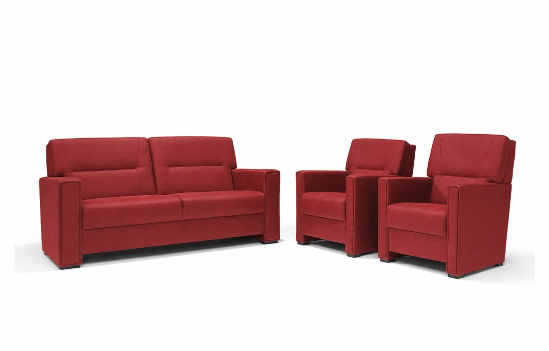 Purmerend Fauteuil - Rug: Hoog in rood – kleurimpressie – A-meubel