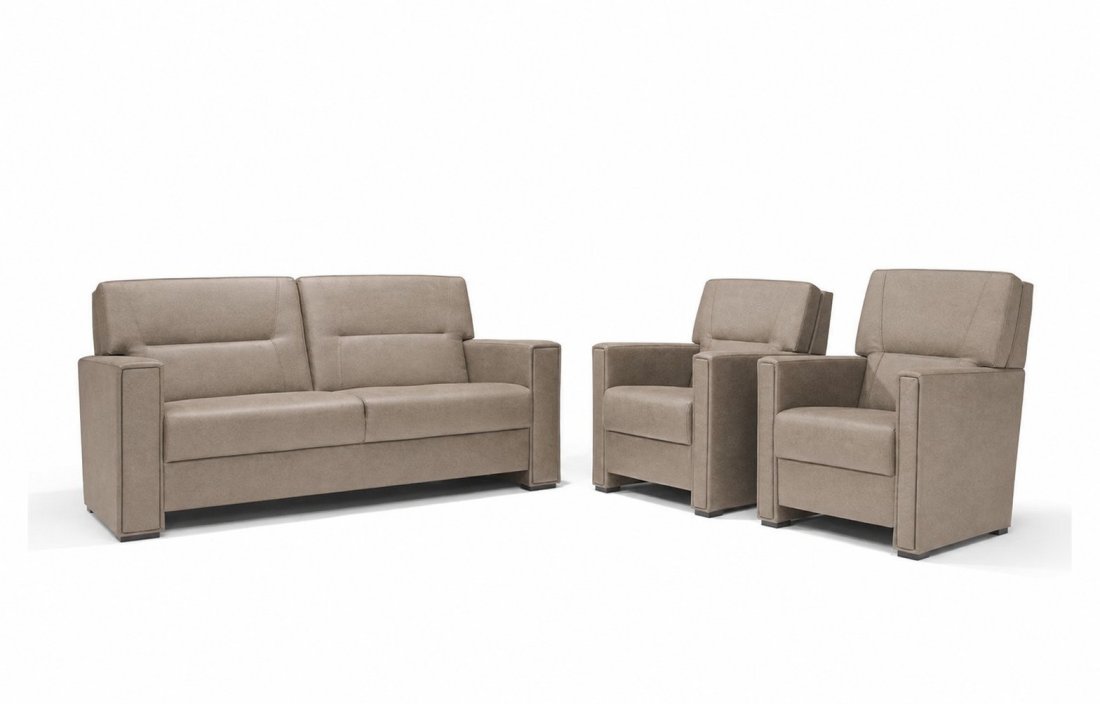 Purmerend Fauteuil - Rug: Hoog in taupe – kleurimpressie – A-meubel