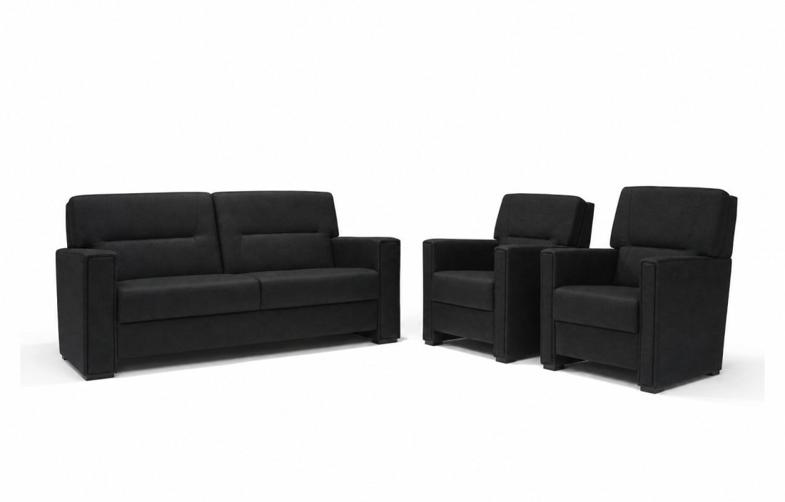 Purmerend Fauteuil - Rug: Hoog in zwart – kleurimpressie – A-meubel