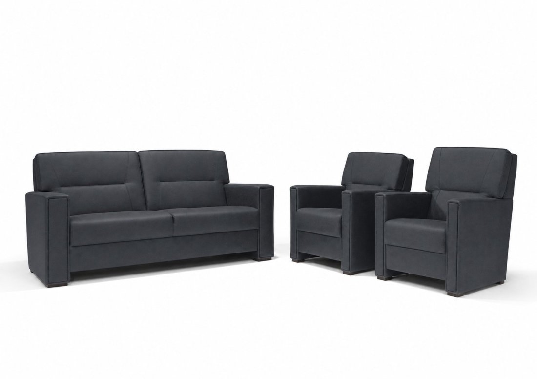 Purmerend Fauteuil - Rug: Laag in antraciet – kleurimpressie – A-meubel
