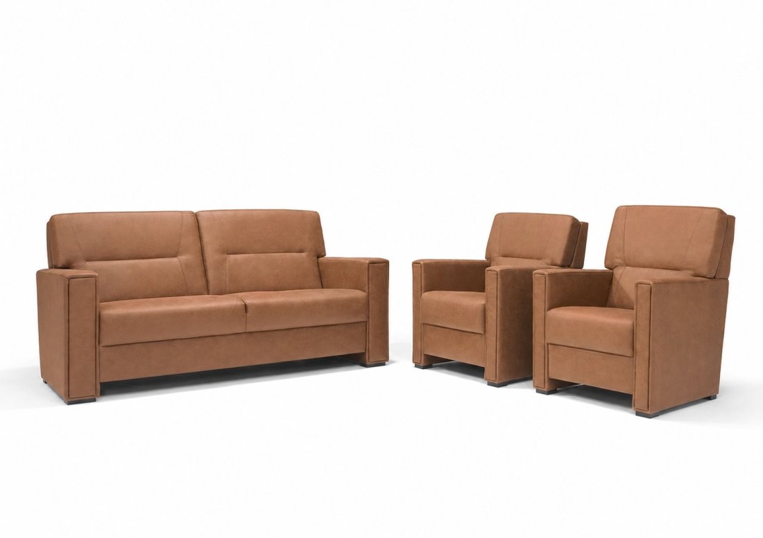 Purmerend Fauteuil - Rug: Laag in cognac – kleurimpressie – A-meubel