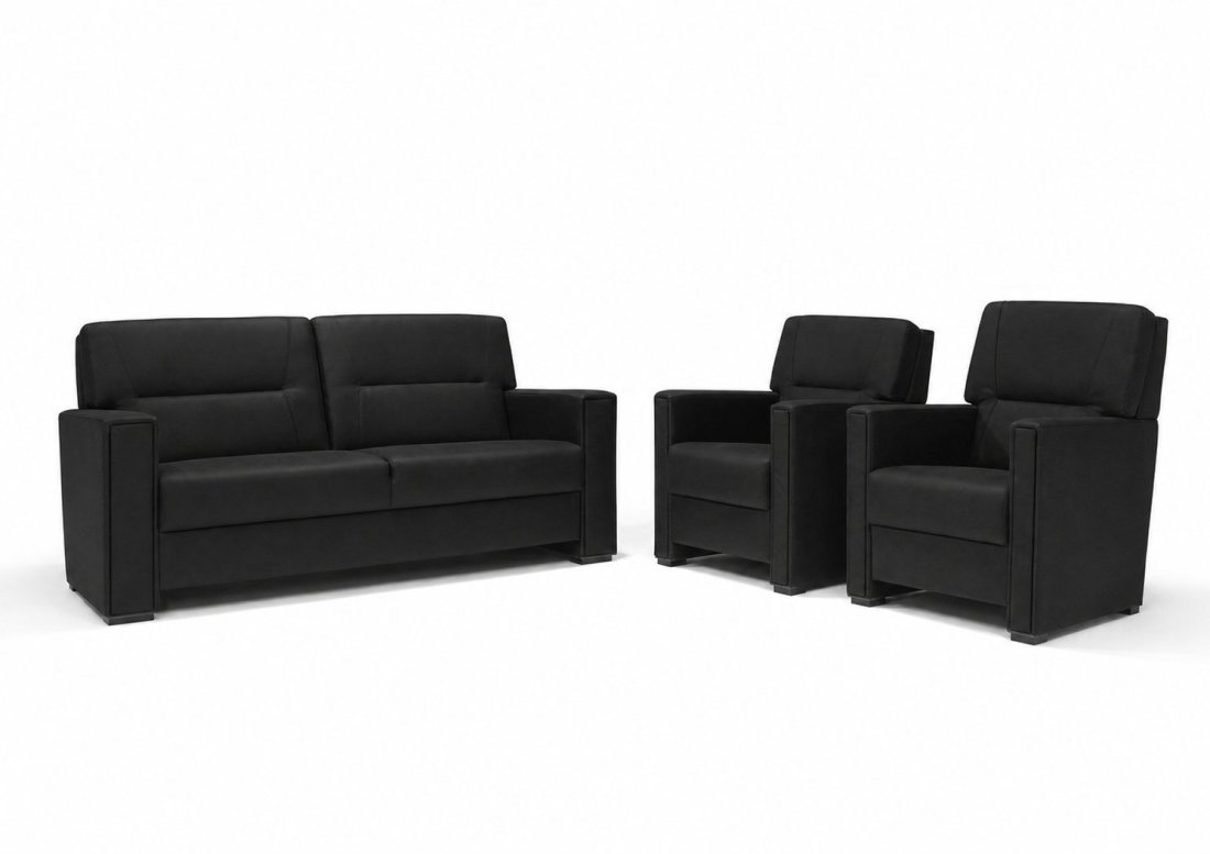 Purmerend Fauteuil - Rug: Laag in zwart – kleurimpressie – A-meubel