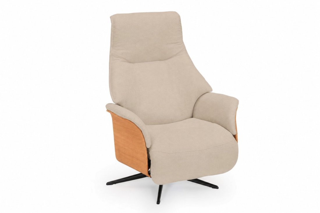 Relaxfauteuil Dokkum in beige – kleurimpressie – A-meubel