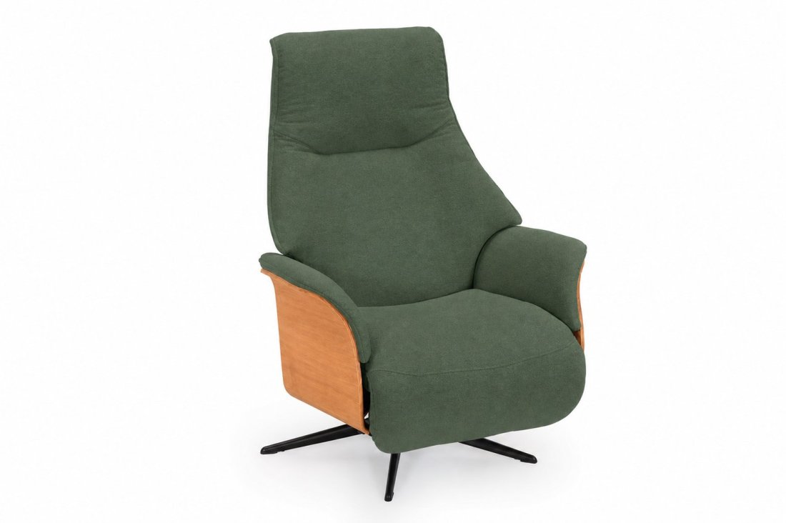 Relaxfauteuil Dokkum in groen – kleurimpressie – A-meubel