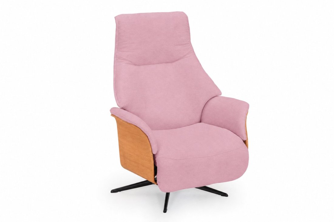 Relaxfauteuil Dokkum in roze – kleurimpressie – A-meubel