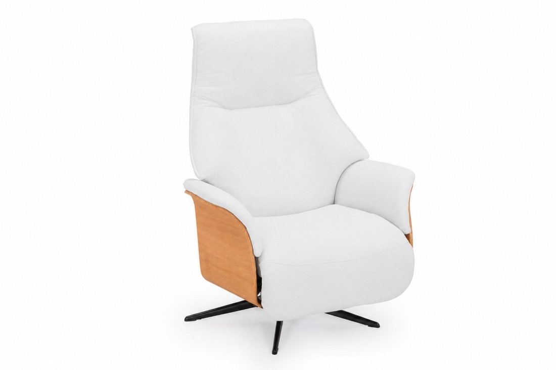 Relaxfauteuil Dokkum in wit – kleurimpressie – A-meubel
