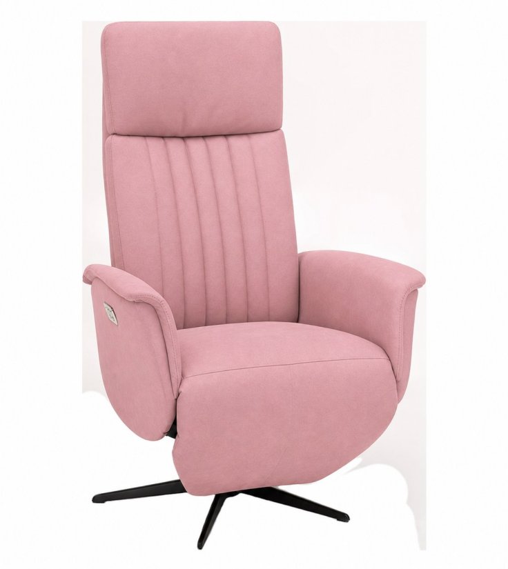 Relaxfauteuil Leerdam in roze – kleurimpressie – A-meubel