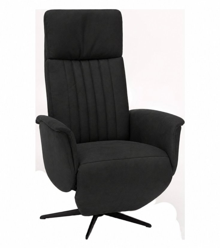 Relaxfauteuil Leerdam in zwart – kleurimpressie – A-meubel