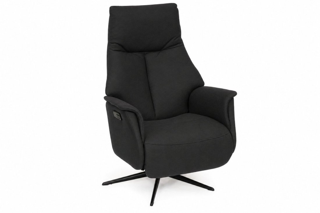 Relaxfauteuil Woerden in zwart – kleurimpressie – A-meubel