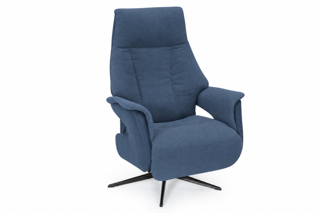 Relaxfauteuil Zierikzee in blauw – kleurimpressie – A-meubel