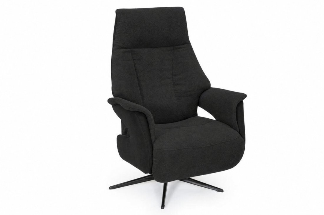 Relaxfauteuil Zierikzee in zwart – kleurimpressie – A-meubel