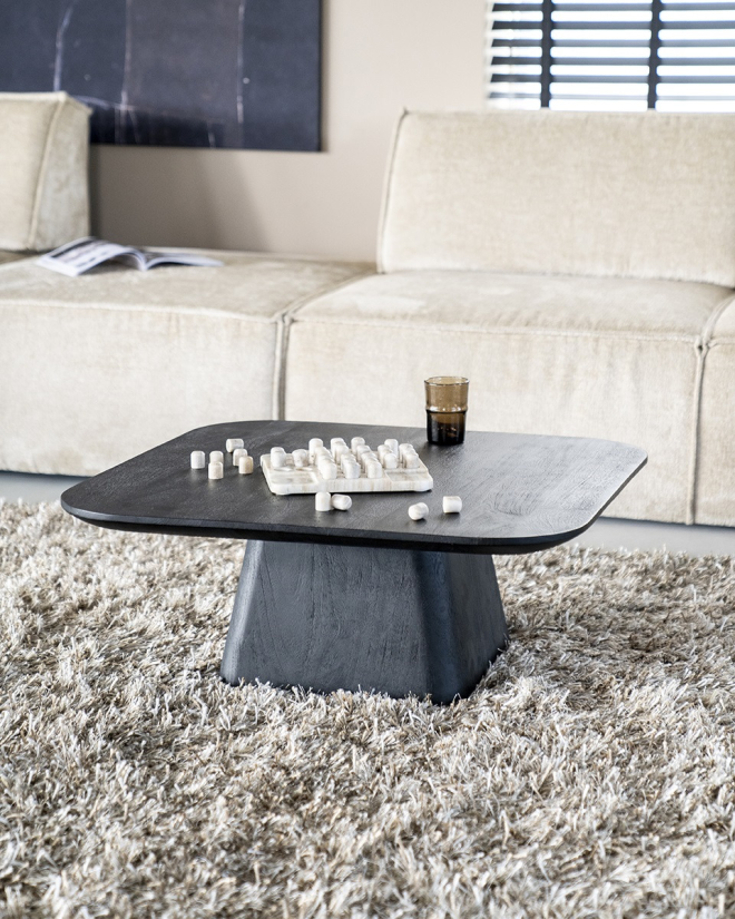 Salontafel Aron Vierkant - Zwart - 95770 80cm – foto 2 – A-meubel