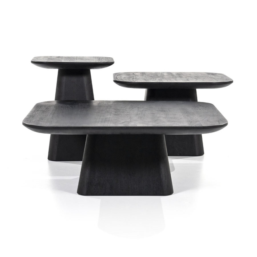 Salontafel Aron Vierkant - Zwart - 95770 80cm – foto 7 – A-meubel