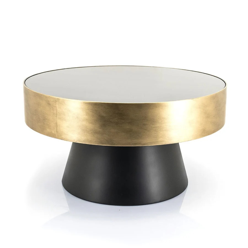Salontafel Bunga 75cm - Goud/Zwart- 210039 – A-meubel