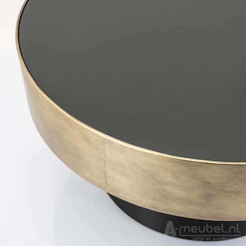 Salontafel Bunga 75cm - Goud/Zwart- 210039 – foto 2 – A-meubel