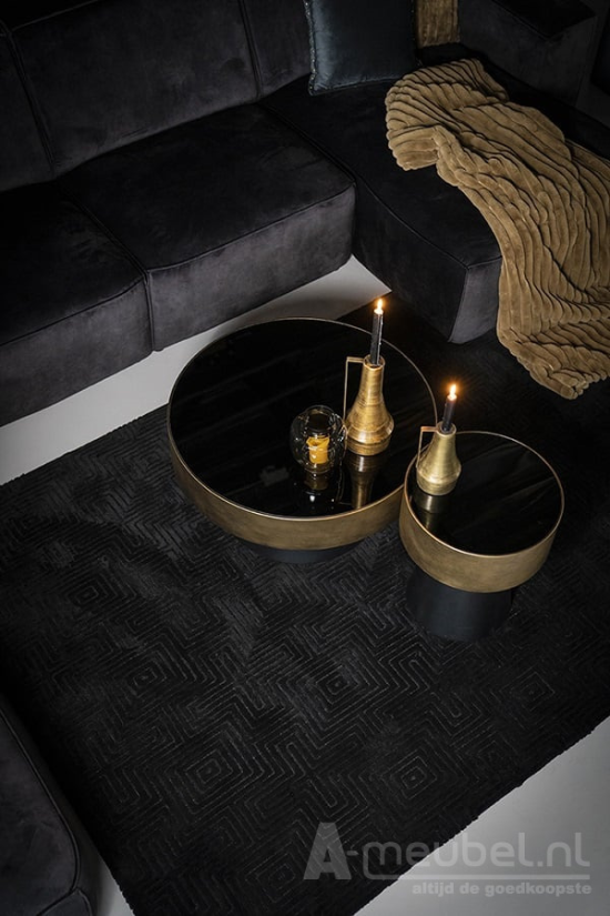 Salontafel Bunga 75cm - Goud/Zwart- 210039 – foto 5 – A-meubel
