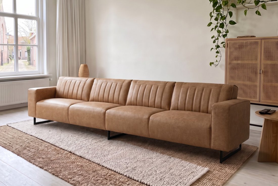 4 zits bank Scherpenisse Bank XL in beige – A-meubel
