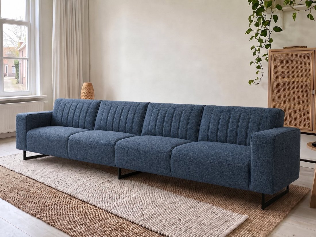 Scherpenisse Bank XL in blauw – kleurimpressie – A-meubel