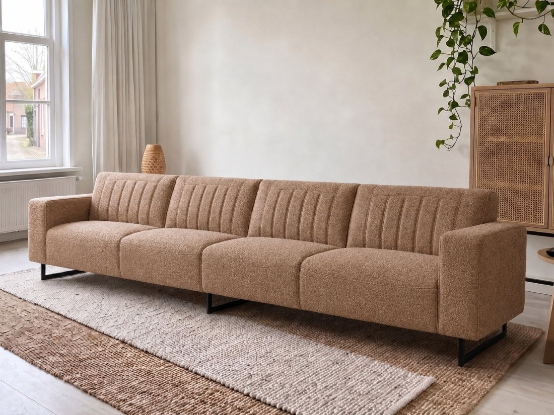 Scherpenisse Bank XL in bruin – kleurimpressie – A-meubel