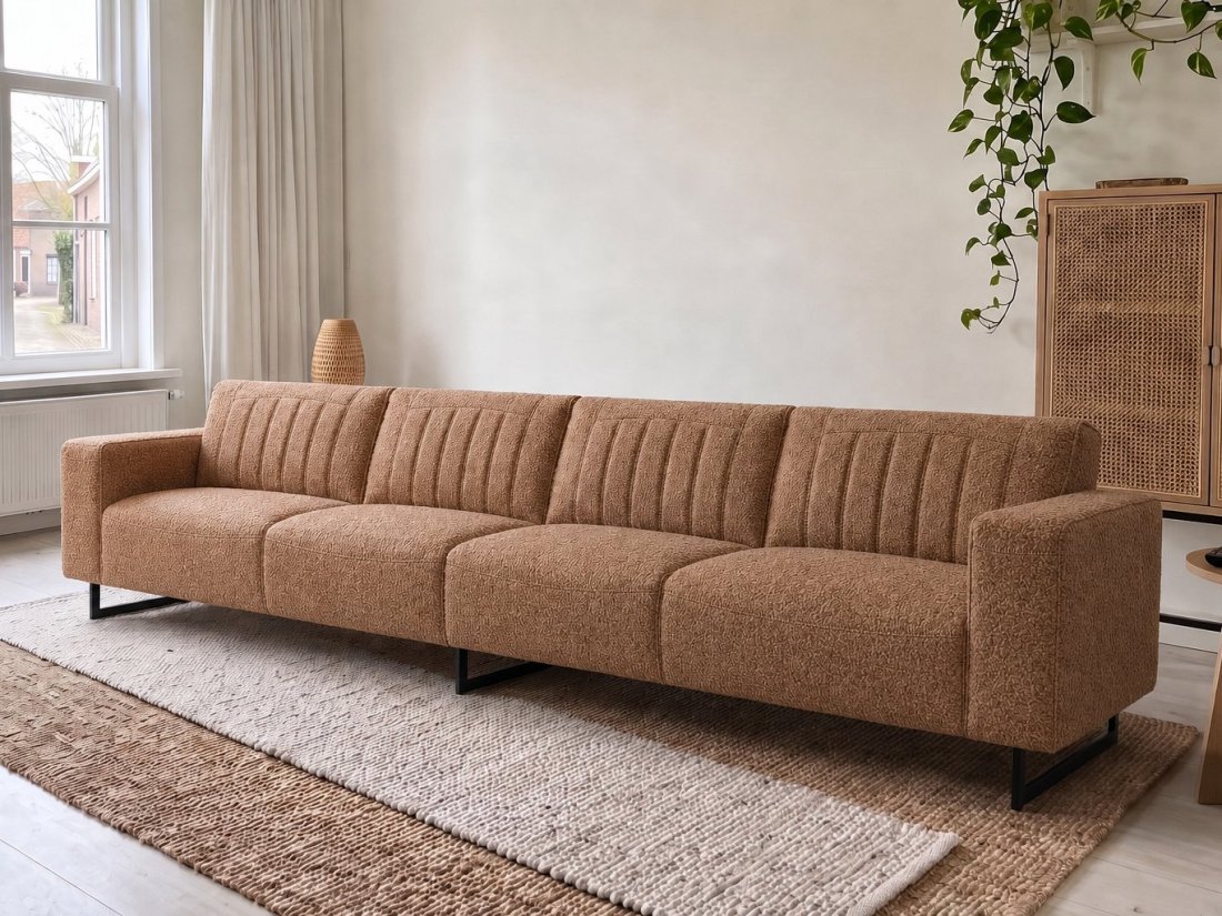 Scherpenisse Bank XL in cognac – kleurimpressie – A-meubel