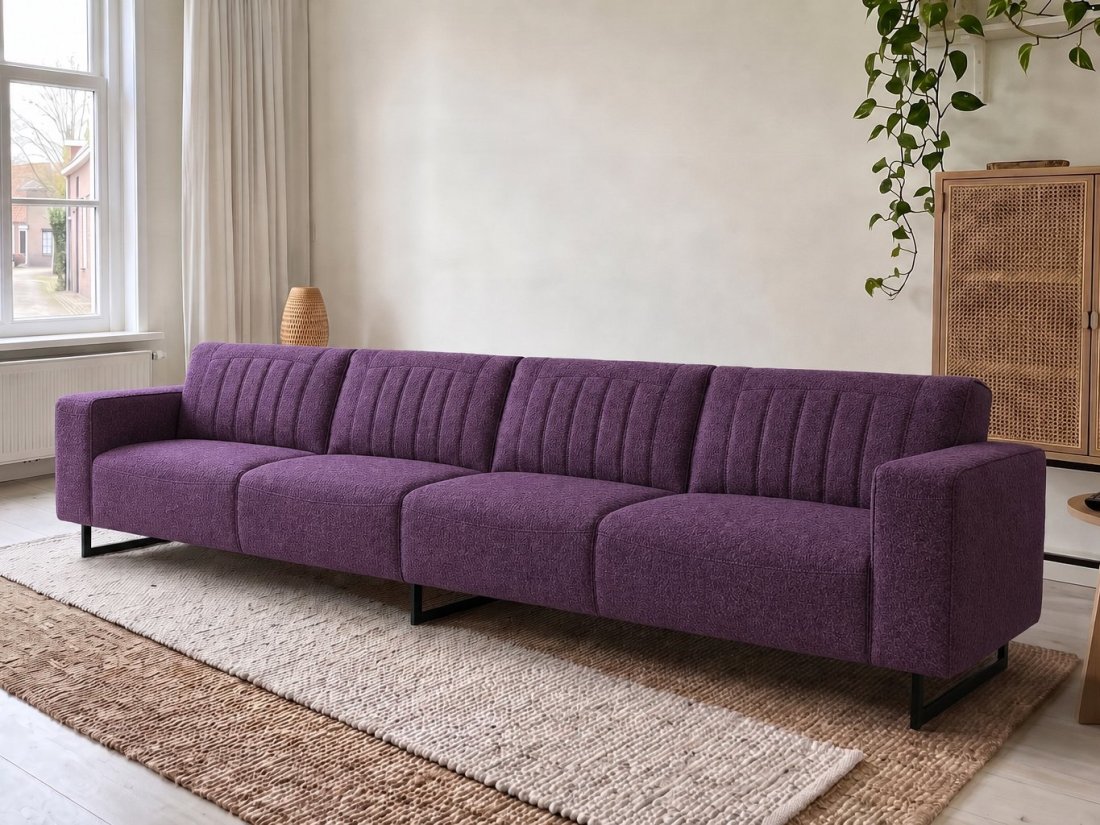 Scherpenisse Bank XL in paars – kleurimpressie – A-meubel
