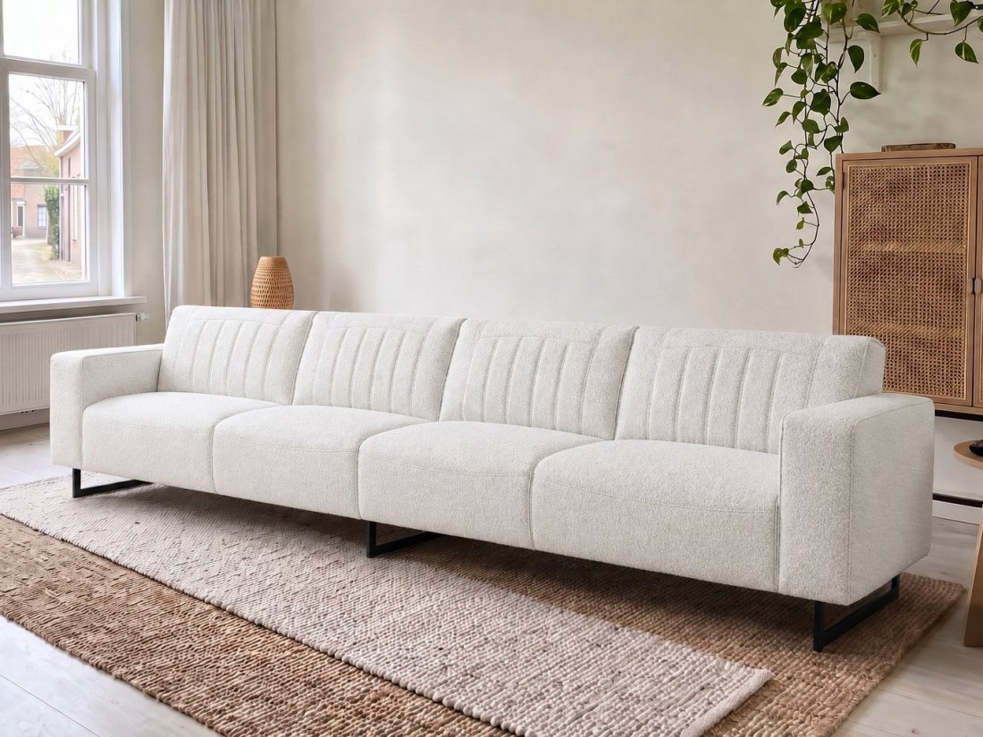 Scherpenisse Bank XL in wit – kleurimpressie – A-meubel