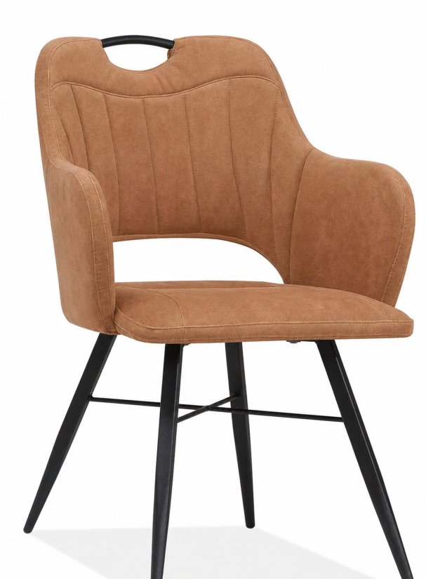 Stoel Jewel in cognac – kleurimpressie – A-meubel