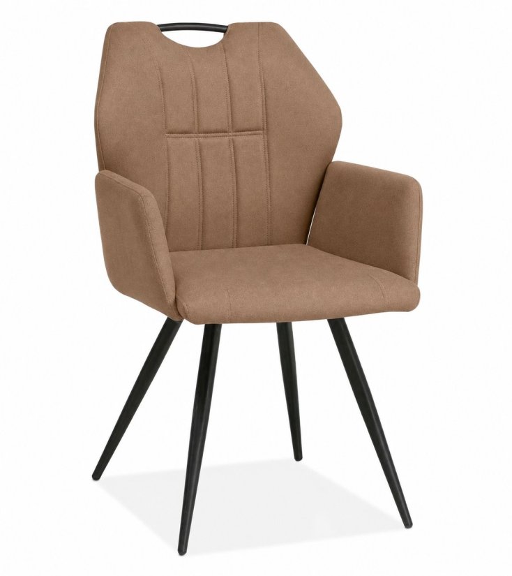 Stoel Puck in bruin – kleurimpressie – A-meubel