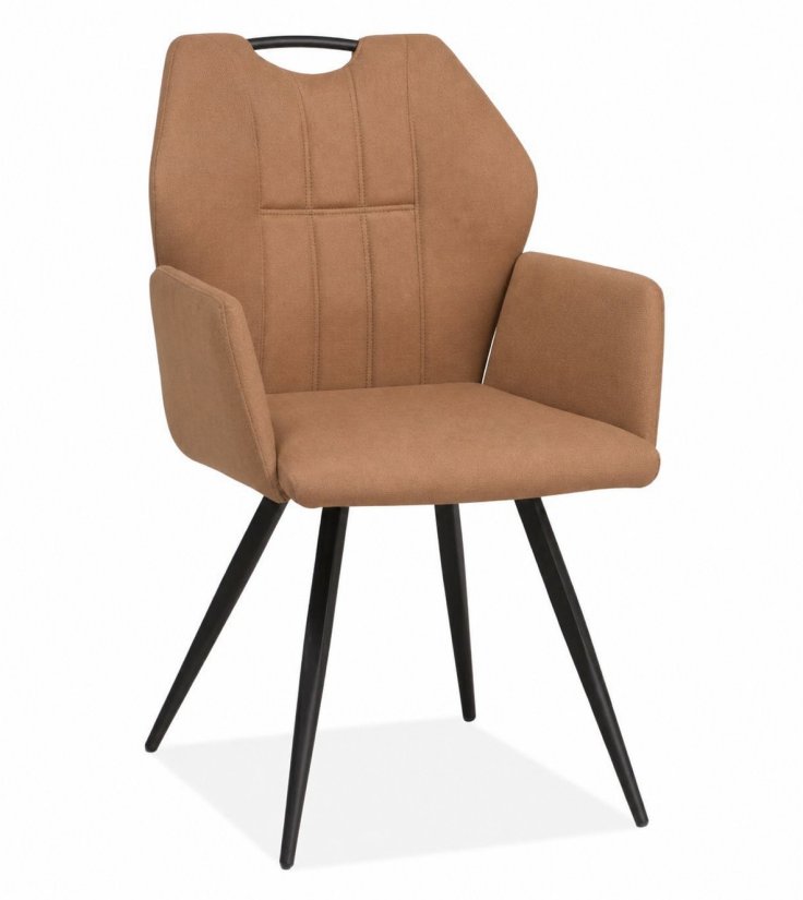 Stoel Puck in cognac – kleurimpressie – A-meubel