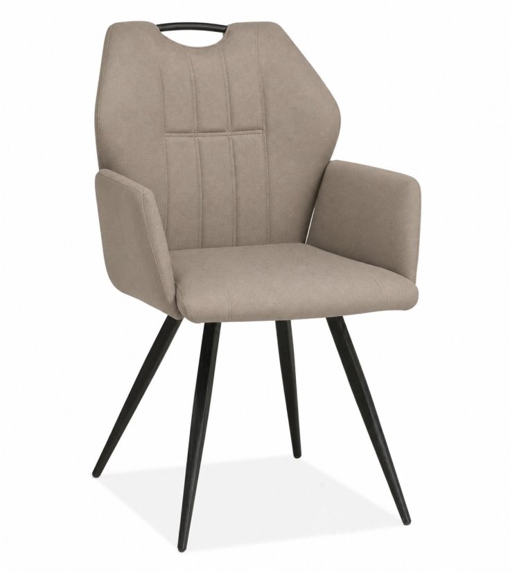 Stoel Puck in taupe – kleurimpressie – A-meubel