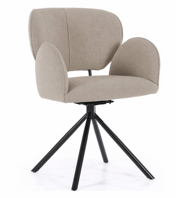 Stoel Rosalin - Taupe Moon - 96120 in taupe – kleurimpressie – A-meubel