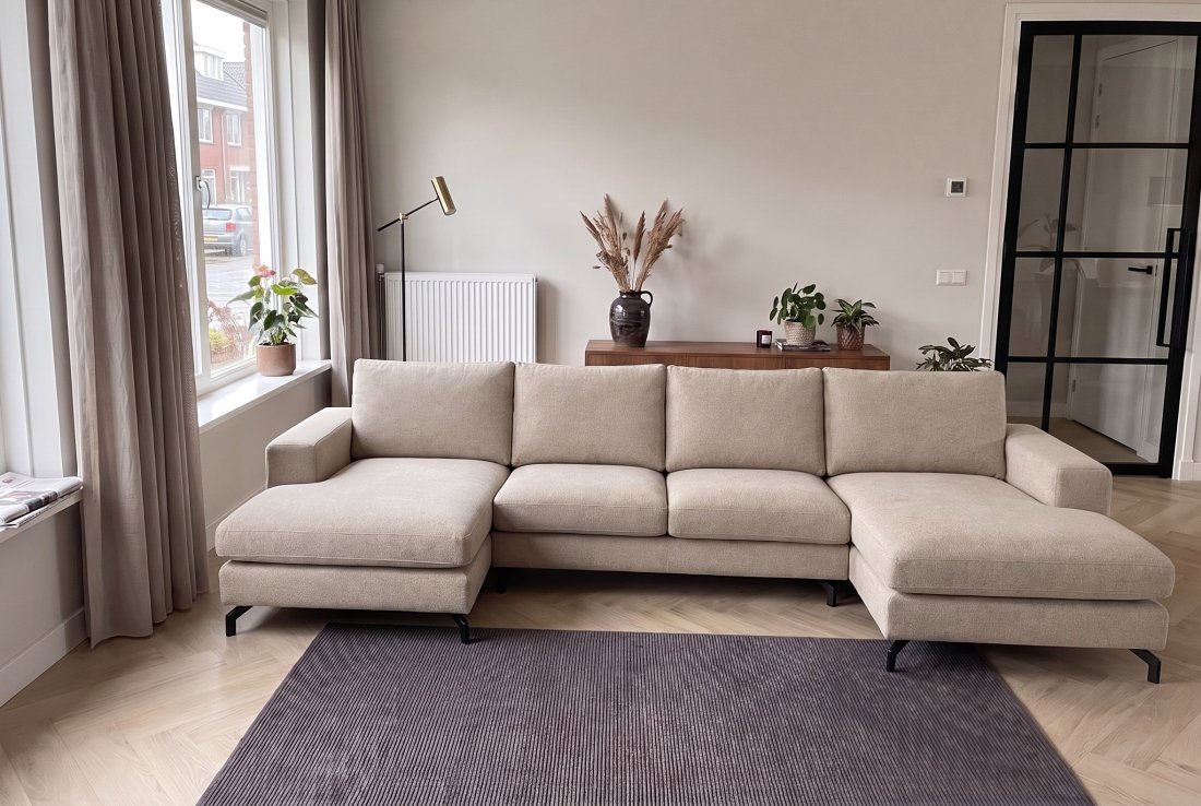 U-bank Stroe Longchair + 2.5 Zits + Longchair in beige – foto 2 – A-meubel