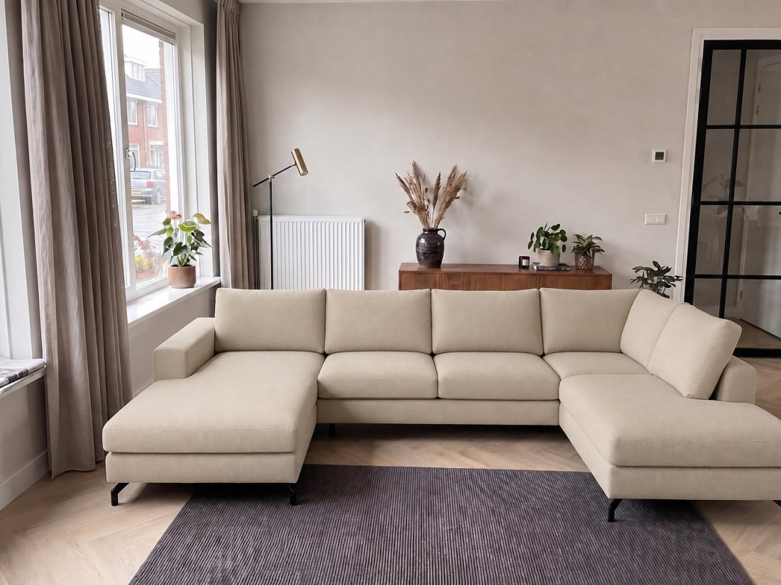 Stroe Loungebank in beige – kleurimpressie – A-meubel