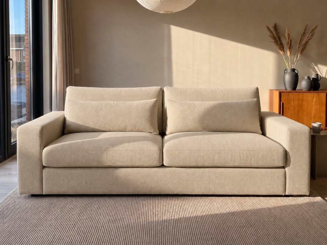 Terheijden 2 Zits Bank in beige – kleurimpressie – A-meubel
